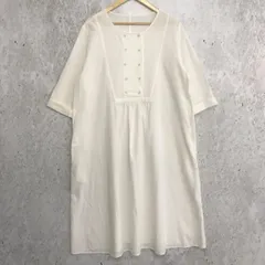 tsukuru&Lin. byリンネル  ツクルアンドリン コットン ロング ワンピース ホワイト LLサイズ 〇□のサムネイル