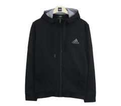 19303 アディダス 弱起毛 フード ジップアップ ジャケット 100 メンズ アウター ブランド古着