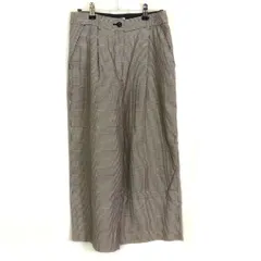 NATURAL BEAUTY BASIC ナチュラルビューティーベーシック チェックタックワイドパンツ ブラック Mサイズ 〇□