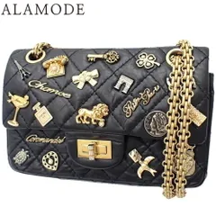 CHANEL(シャネル) マトラッセ/2.55 アイコン チェーンショルダーバッグ ショルダーバッグ 肩掛け 斜め掛け ミニマトラッセ Wフラップ カーフ ブラック黒 マットゴールド金具 レディース 40802146037【中古】【アラモード】