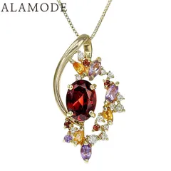 G1.80/AM0.41/D0.10/CT0.41 ガーネット ネックレス K18 イエローゴールド YG ネックレス ジュエリー アクセサリー ゴールド金 レッド赤 レディース 41100079017【中古】【アラモード】