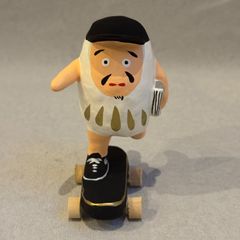 希少卯年限定 寿印 スケボーだるま 達磨 うさぎフード × にんじん 張子