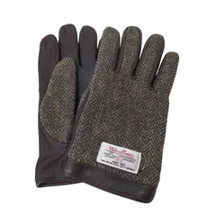 ハリスツイード Harris Tweed 異素材切替 レザーグローブ メンズ 表記無 のサムネイル