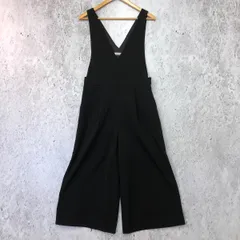 LOWRYS FARM ローリーズファーム Vネック タック サロペット ブラック Mサイズ □□