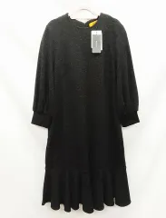 【新品・タグ付き】URBANRESEARCHROSSO アーバンリサーチロッソ FｂｙＲＯＳＳＯ 裾フレアワンピース チャコールグレー 38 ○◇☆