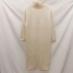 Re:EDIT リエディ 前後2WAYハイネック指穴マキシニットワンピース アイボリー SC ○◇