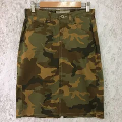 A DAY IN THE LIFE  UNITED ARROWS アデイインザライフ ユナイテッドアローズ 迷彩 バックスリット タイト スカート  グリーン系 36サイズ 〇□