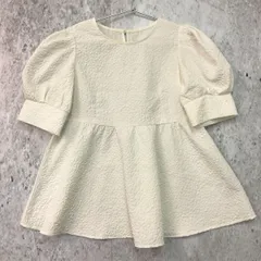 SAISON DE PAPILLON セゾン ド パピヨン フクレジャガード パフスリープ ブラウス ホワイト Sサイズ □〇のサムネイル