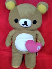 장난감 캐릭터 봉제 인형 다키마쿠라 [리락쿠마] 미품 ☆ 이치 반 쿠지 약 61 (길이) × 37 (가로 폭) × 18 (두께) cm H712