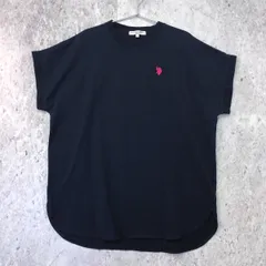 U.S. POLO ASSN. ユーエスポロアッスン フレンチ スリーブ Ｔシャツ ネイビー LLサイズ □〇