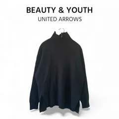 【美品】 BEAUTY & YOUTH UNITED ARROWS ミラノリブタートルネックニットプルオーバー FREE コットンカシミヤ ブラック ユナイテッドアローズ