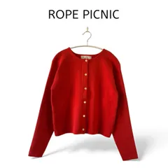 【美品】 ROPE' PICNIC ロペピクニック ゴールドボタンカーディガン M レッド