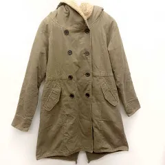 KBF ケービーエフ ボアフードモッズコート カーキ F ◇○☆