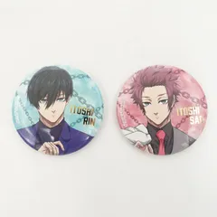 ブルーロック展 ホログラム箔押し缶バッジ 糸師凛 糸師冴 2種セット ブルロ 未使用