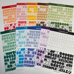 ワーナーディス アルファベット数字ステッカー