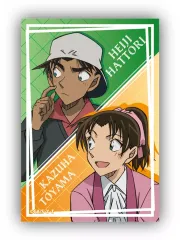 【中古】バッジ・ビンズ 服部平次＆遠山和葉 スクエア型缶バッジVol.4 「名探偵コナン」