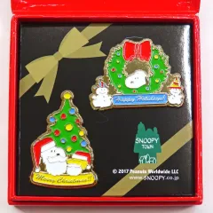 【中古】バッジ・ピンズ 集合(リース＆ツリー) ピンバッジセット 「PEANUTS(SNOOPY)」 スヌーピータウンショップオリジナル