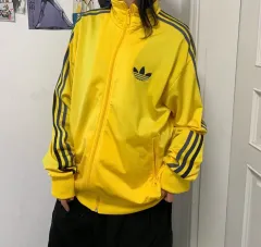 アディダス ジャージ 黄色 3本線 トラックジャージ