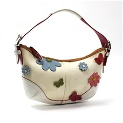 コーチ ワンショルダーバッグ 4442 キャンバス レザー アイボリー