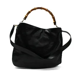 グッチ 2WAY バンブー ショルダーバッグ 肩掛け 斜め掛け レザー