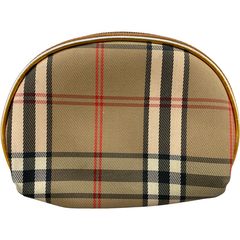 Burberry チェック柄ポーチ - メルカリ