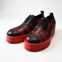 2L11 COMME des GARCONS HOMME PLUS コムデギャルソン オムプリュス 17SS KING IS NAKED 裸の王様 サイズ24 ペイント加工 革靴 レザーシューズk02iのサムネイル