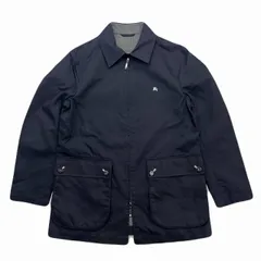 バーバリー ブラックレーベル ジャケット メンズ Mサイズ オールブラック コットン ポリ 薄手 高級 上品 美品