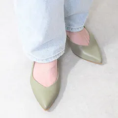 [ピスタチオ]日本製 パンプス 幅広 ワイズ 4E ポインテッドトゥ ローヒール ぺたんこ 痛くない 柔らかい  疲れない 歩きやすい 軽量 フォーマル オフィス 通勤 仕事用 立ち仕事 冠婚葬祭 結婚式 大きいサイズ おしゃれ k45-34101