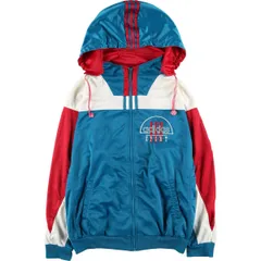 古着 80年代 アディダス adidas トレフォイルロゴ ジャージパーカー トラックジャケット メンズXL相当 ヴィンテージ/eaa603174