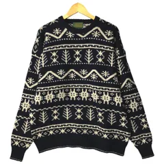 古着 エディーバウアー Eddie Bauer 総柄 ノルディックセーター メンズL相当 ヴィンテージ/eaa596061