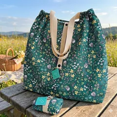 【新品】大容量16L✨ 折りたたみ エコバッグ 撥水 花柄 コンパクト 肩掛けOK