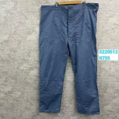 実寸49in KLOPMAN クロップマン ワークパンツ グレーブルー スナップボタン 作業着 62 BIG 大きいサイズ USA 海外輸入 古着 S220513-H755