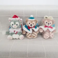 ダッフィー/シェリーメイ/ジェラトーニ ぬいぐるみストラップ ダッフィーのクリスマス クリスマス・ウィッシュ2014 3点セット Disney 4
