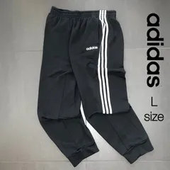 adidas アディダス　ワンポイントロゴ　スリーストライプス　 ブラック ジャージパンツ