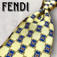 ほぼ未使用✨FENDI フェンディ ズッカ ゴールド 金 総柄 ネクタイ