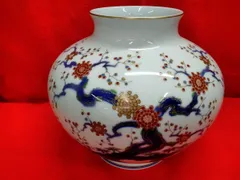 アンティーク 有田焼 深川製磁 花びん 花器 花入れ 中古品 箱ナシ ☆高さ…約25cm、口径…約1３cm N670