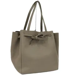 CELINE トートバッグ カバファントム レザー グレージュ系
