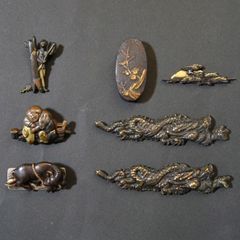 鉄製象篏刀の鐔 鉄製象篏刀の鐔 鉄製象篏刀の鐔 Tsuba Gallery #6