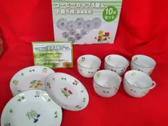 アンティーク 陶器製・洋食器 絵変わりカップセット カップ&ソーサー(小皿) 5種類5客セット 未使用品 箱入り L265
