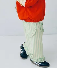 ハートポケットフリルパンツ リンク　p.premier P120016　サックス