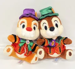 東京ディズニーランド ぬいぐるみバッジ DISNEY HALLOWEEN チップ&デール(緑紫帽子)/The Villains Halloween Into the Frenz 2025