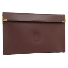 Cartier セカンドバッグ クラッチバッグ マストライン レザー ボルドー