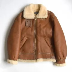 【美品/USA製】U.S.SHEEPSKIN【B-3 ムートンボンバージャケット】M ブラウン フライト レザー ジャケット 25120027