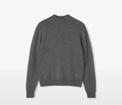 ジェイリー(JAY・JOHNSON)・LEE カシミアブレンド モックネック チャコール M