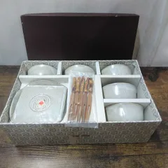 「茶器5客セット+楊枝5個 (未使用品)」箱付き(テープ剥がれあり) M359