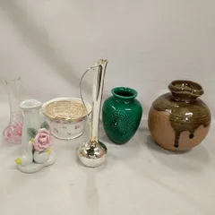 花瓶 花入 花器 ローズボール 陶器 インテリア 華道 壺 6点セット P101