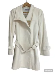 ZM1680 22 OCTOBRE  ヴァンドゥーオクトーブル　アンゴラ100% ハーフコート　アイボリー　レディース　サイズ40