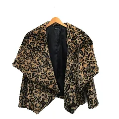 エゴイスト EGOIST フェイクファー コート ショート ヒョウ柄 F ブラウン 茶 /KT30