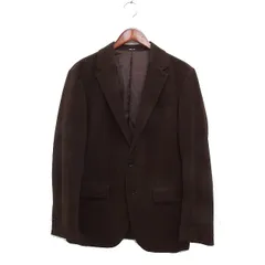 コムサイズム COMME CA ISM トリコットコーデュロイ テーラードジャケット シングル 無地 M ブラウン 茶 /FT12