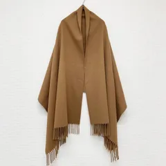 Johnstons of Elgin　ジョンストンズオブエルガン　大判ストール　無地　カシミヤ100％　ブラウン　キャメル　スコットランド製　レディース　a00017